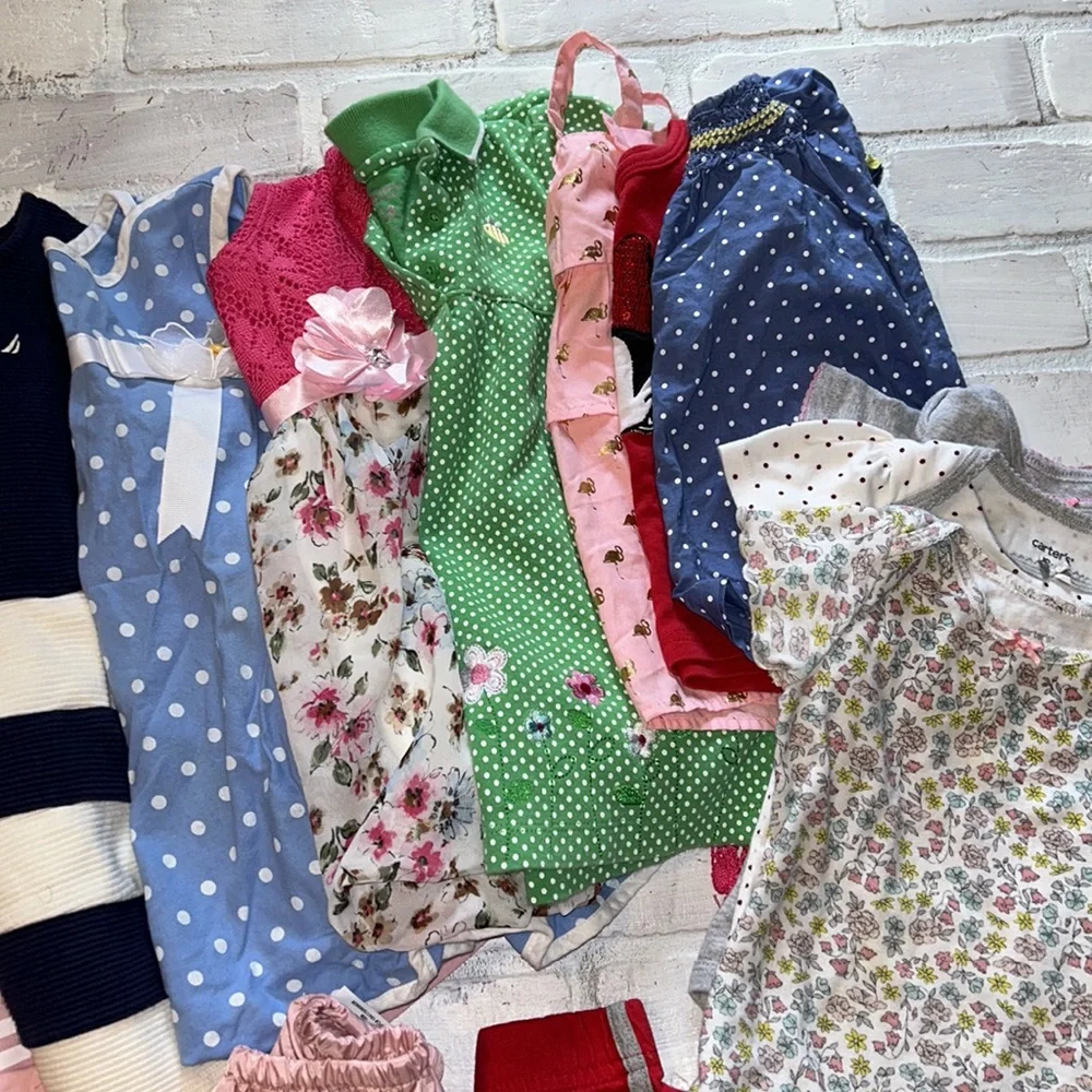 Babygirl toddler 18m spring & summer dress top onesie bundle!!